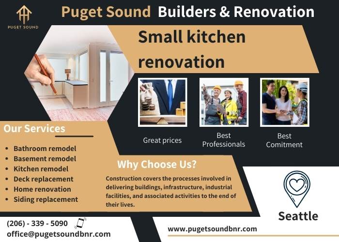 Banner driving to action - Small kitchen renovation - puget soundbnr