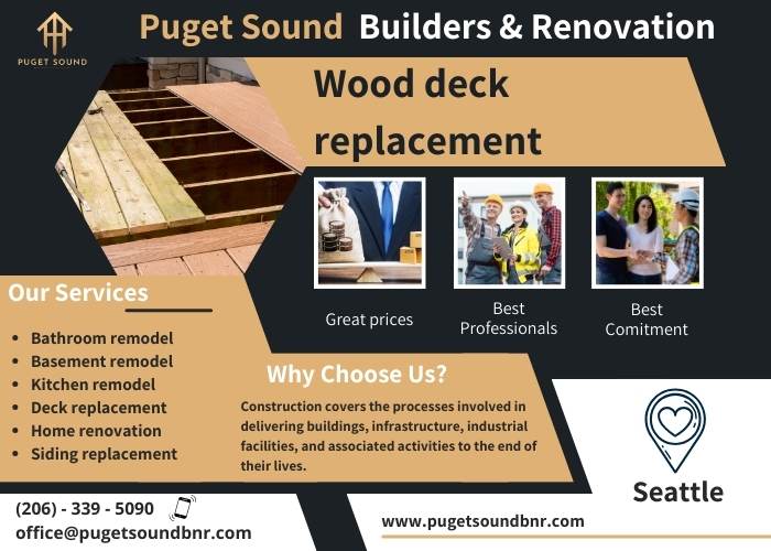 Banner driving to action - Wood deck replacement - puget soundbnr