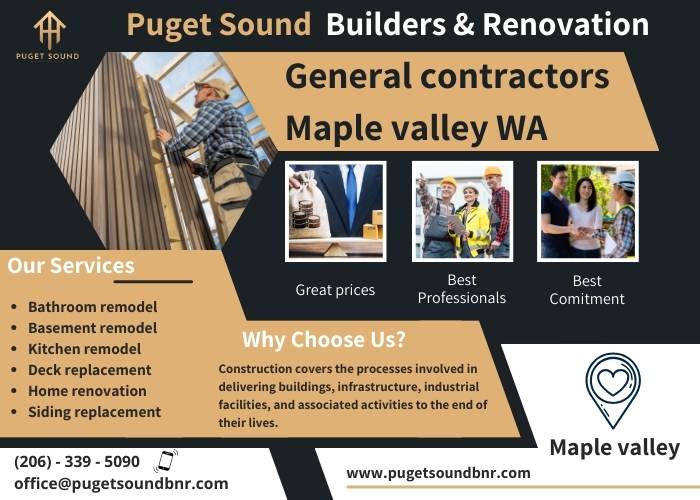 Banner driving to action - General contractor Maple valley WA - puget soundbnr
