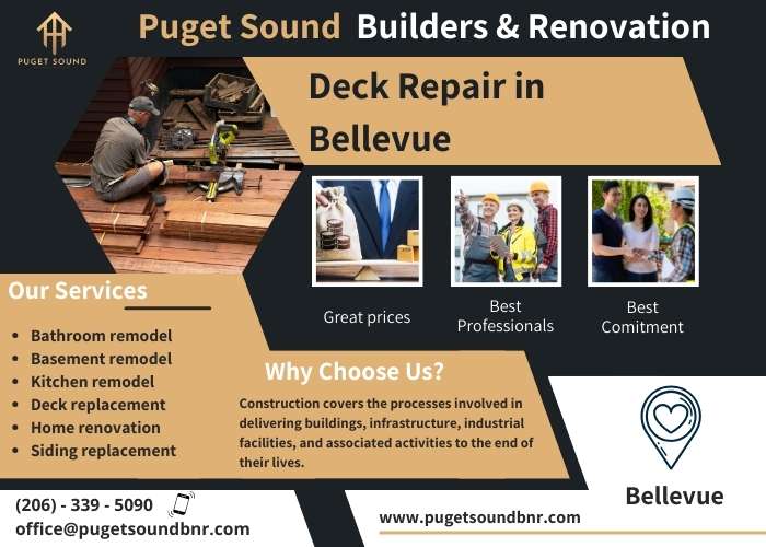 Banner driving to action - Deck Repair in Bellevue - puget soundbnr
